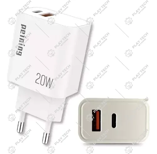 Carregador Rápido USB-C 20W PEINING - Compatível com iPhone, PD002I - CR-PD002I