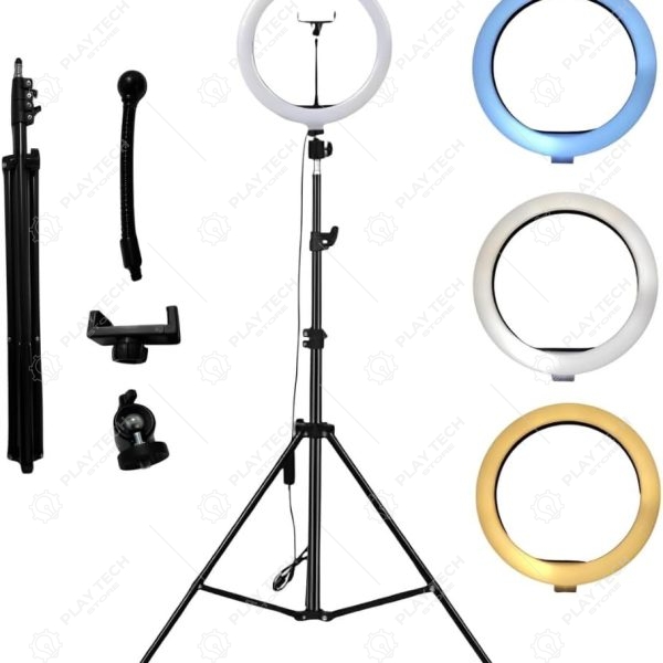 Ring Light LED de 12 Polegadas com Tripé - Ideal para Lives, Fotos e Vídeos | RL-12TRIPE