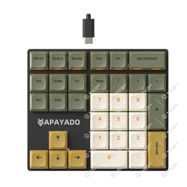 APAYADO K33 Mini Teclado Numérico | 33 Teclas Mecânicas | RGB | PBT - K33-RGB