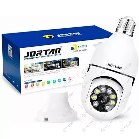 Câmera de Segurança Jortan E27 | Lâmpada Inteligente com Resolução 2MP | Visão Noturna Incluída - JORTAN-E27