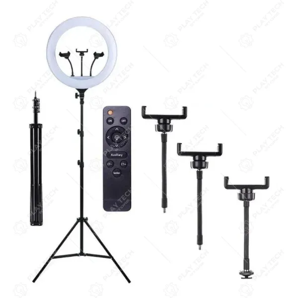 Ring Light LED de 18 Polegadas com Tripé - Ideal para Lives, Fotos e Vídeos - RL-18TRIPE