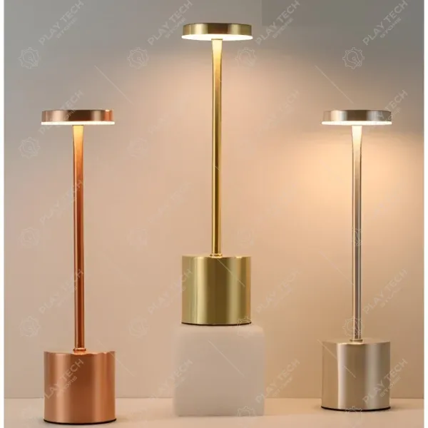 Luminária de Mesa Candeiro Dumbbell Touch | 3 Tons de LED | Luxuosa - LUM-DUMB-01