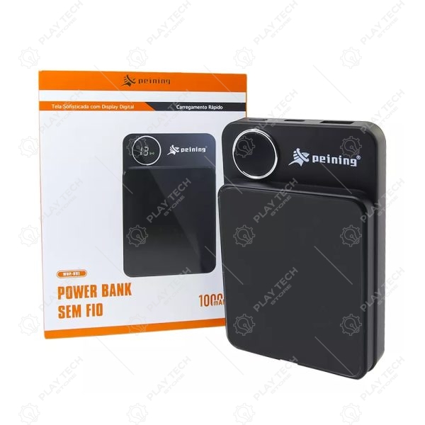 Power Bank USB-C 10000mAh com Carregamento Sem Fio Magnético | Modelo WUP-991 - WUP991
