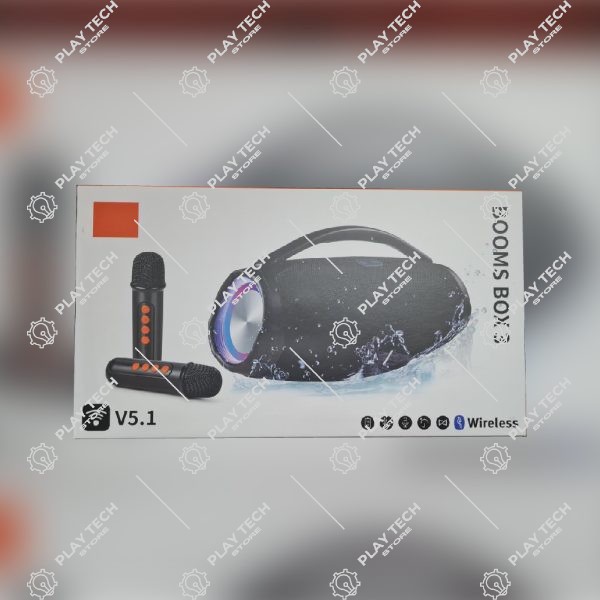 Caixa de Som Booms Box 3  80W RMS, Bluetooth + Wi-Fi, IP67 à Prova d'Água, Até 24h de Bateria  Com Microfone - BOOMS-BOX3