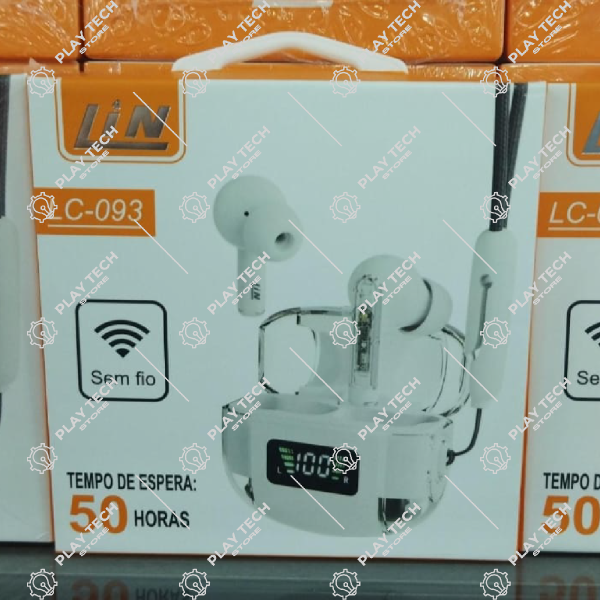 Fone de Ouvido Sem Fio 50 Horas de Espera - Indicador de Carga - Suporte Integrado - LIN-LC093