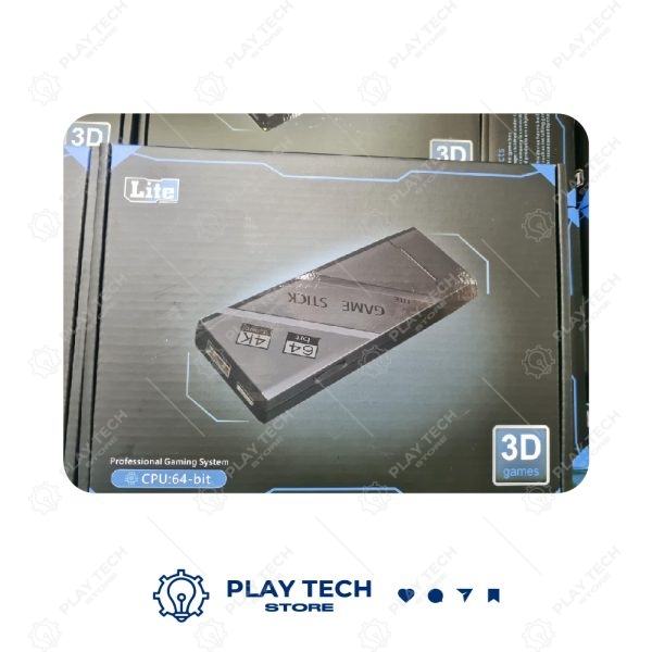 Game Stick 64 Bit  HD 1080p, 1.000 Jogos Retrô, 2 Controles Sem Fio, Memória 8GB + Expansível  Console HDMI Portátil - GAME-STICK-64BIT