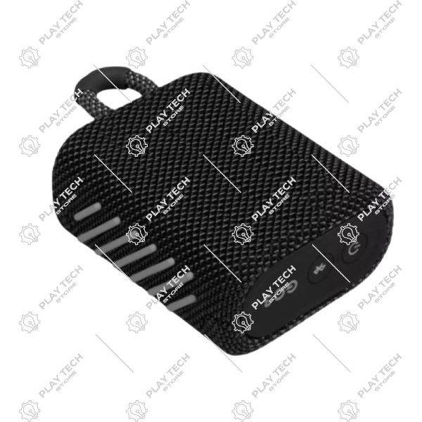 Mini Caixa de Som Bluetooth GO3  Portátil, 5h de Bateria, USBSDAUXMIC, Design Compacto - GO3-BLACK