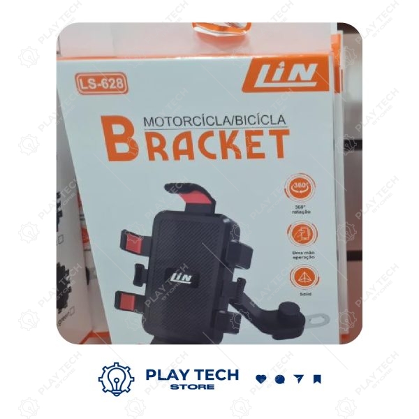 Suporte Veicular Automático LIN 628 para Moto | Fixação Segura, Rotação 360°, Braço Retrátil - LS-628